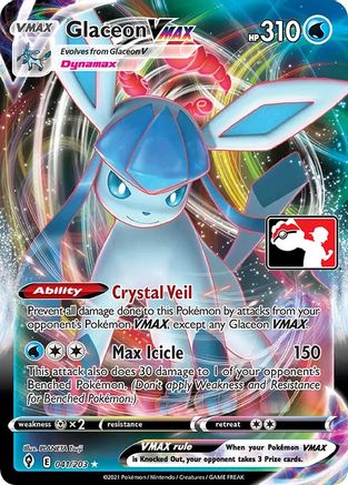 Glaceon VMAX 41 - Prize Pack Series Cards Holofoil
