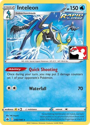 Inteleon (43) 43 - Prize Pack Series Cards Holofoil