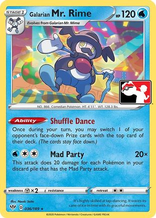 Galarian Mr. Rime 36 - Prize Pack Series Cards Holofoil