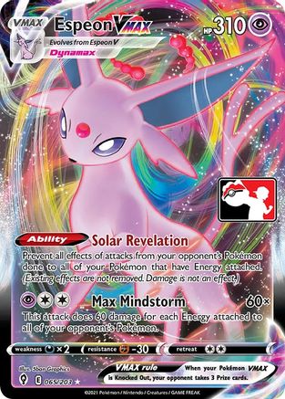 Espeon VMAX 65 - Prize Pack Series Cards Holofoil