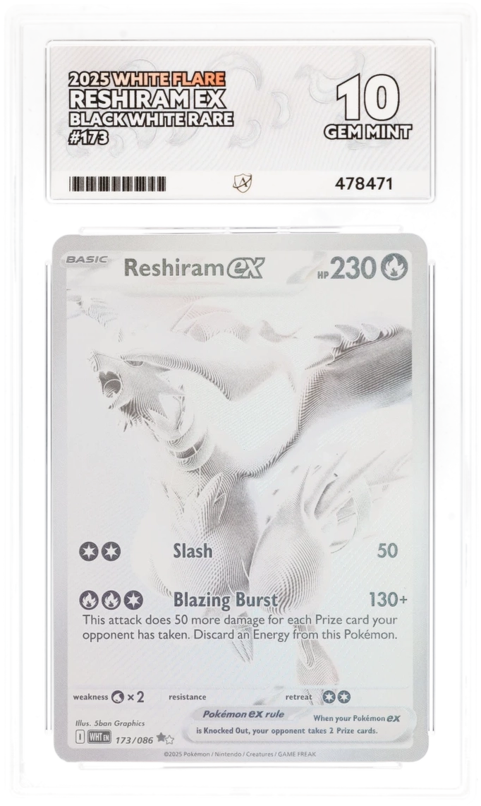 ACE 10   - Reshiram ex - 173/086 - BWR - White Flare - Pokemon