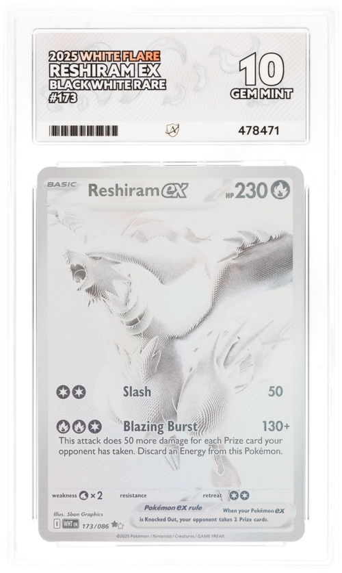 ACE 10   - Reshiram ex - 173/086 - BWR - White Flare - Pokemon