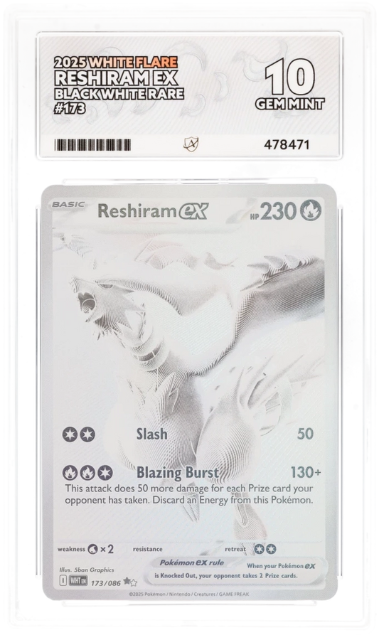 ACE 10   - Reshiram ex - 173/086 - BWR - White Flare - Pokemon