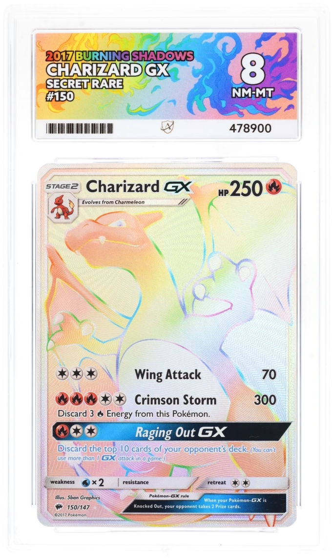 Charizard GX Secret Rare 150/147 - Ace 8 - Burning Shadows