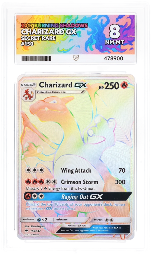 Charizard GX Secret Rare 150/147 - Ace 8 - Burning Shadows