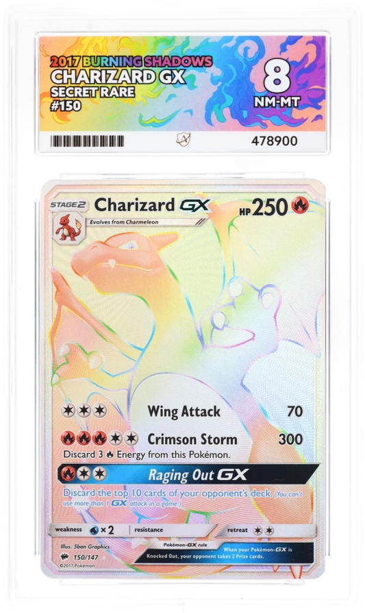 Charizard GX Secret Rare 150/147 - Ace 8 - Burning Shadows