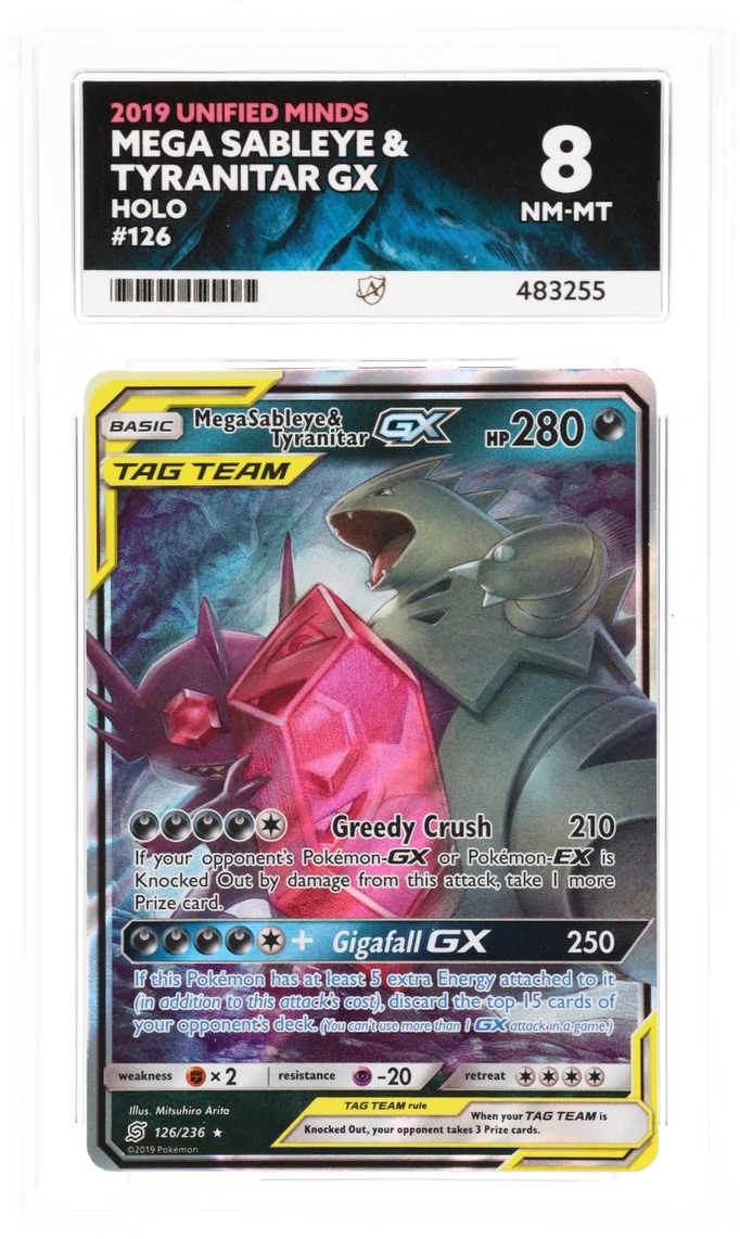 ACE 8 - Mega Sableye & Tyranitar GX holo - 126/236 - 2019 Unified Minds - Pokemon
