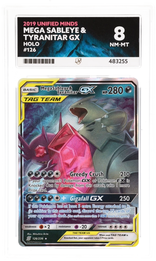 ACE 8 - Mega Sableye & Tyranitar GX holo - 126/236 - 2019 Unified Minds - Pokemon