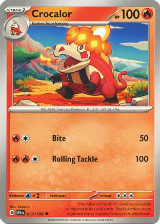 Crocalor 37 - SV01 Scarlet & Violet Base Set Reverse Holofoil