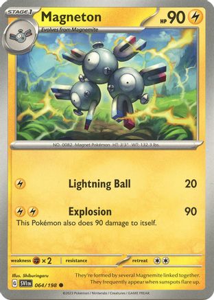 Magneton 64 - SV01 Scarlet & Violet Base Set Reverse Holofoil