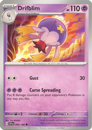 Drifblim 90 - SV01 Scarlet & Violet Base Set Reverse Holofoil