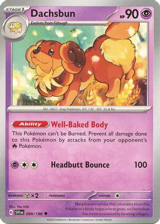 Dachsbun 99 - SV01 Scarlet & Violet Base Set Reverse Holofoil