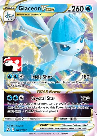 Glaceon VSTAR SWSH197 - Prize Pack Series Cards Holofoil