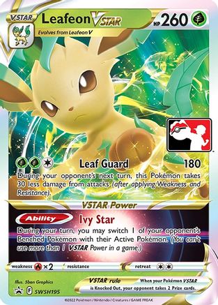 Leafeon VSTAR SWSH195 - Prize Pack Series Cards Holofoil