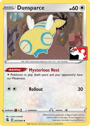 Dunsparce 207 - Prize Pack Series Cards