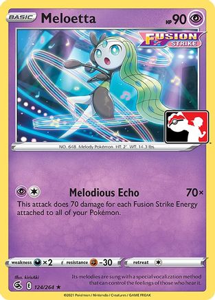 Meloetta 124 - Prize Pack Series Cards Holofoil
