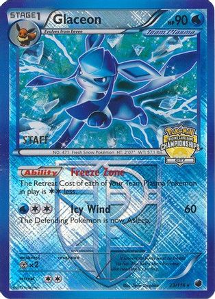 Glaceon - 23/116 (City Championships) [Staff] 23 - League & Championship Cards Holofoil