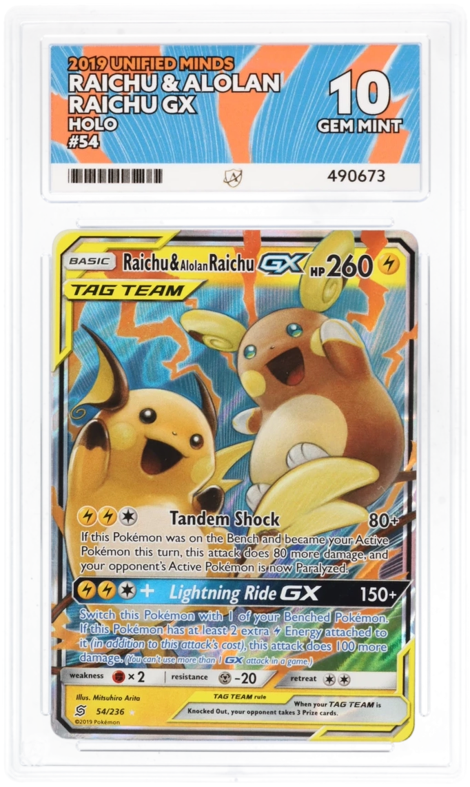 Raichu & Alolan Raichu GX 54/236 - Ace 10 - Unified Minds