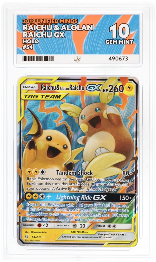 Raichu & Alolan Raichu GX 54/236 - Ace 10 - Unified Minds
