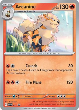 Arcanine - 011 11 - SV Scarlet & Violet Promo Cards Holofoil