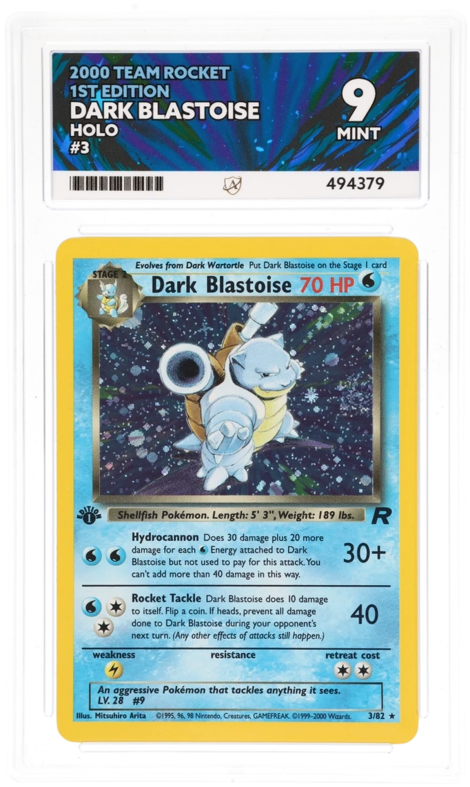 ACE 9 - Dark Blastoise - 3/82 - Team Rocket - 1st Edition - Pokemon - front