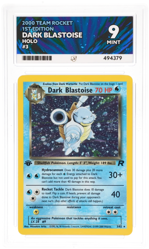 ACE 9 - Dark Blastoise - 3/82 - Team Rocket - 1st Edition - Pokemon - front