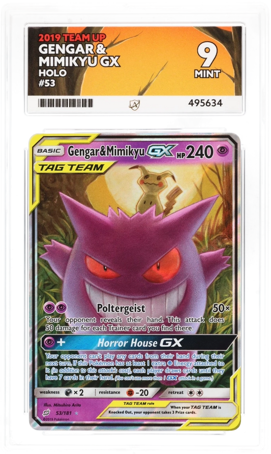ACE 9 - Gengar & Mimikyu GX Holo - 53/181 - 2019 Team Up - Pokemon