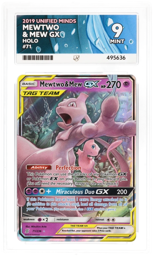 Mewtwo & Mew GX Holo 71/236 - Ace 9 - 2019 Unified Minds