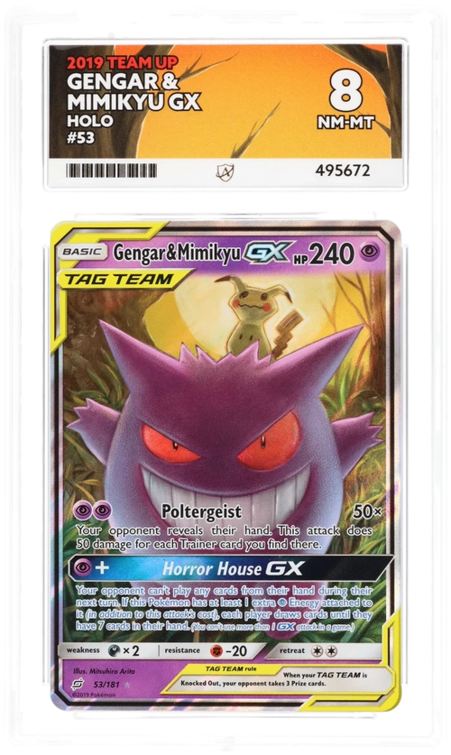 Gengar & Mimikyu GX Holo 53/181 - Ace 8 - Team Up