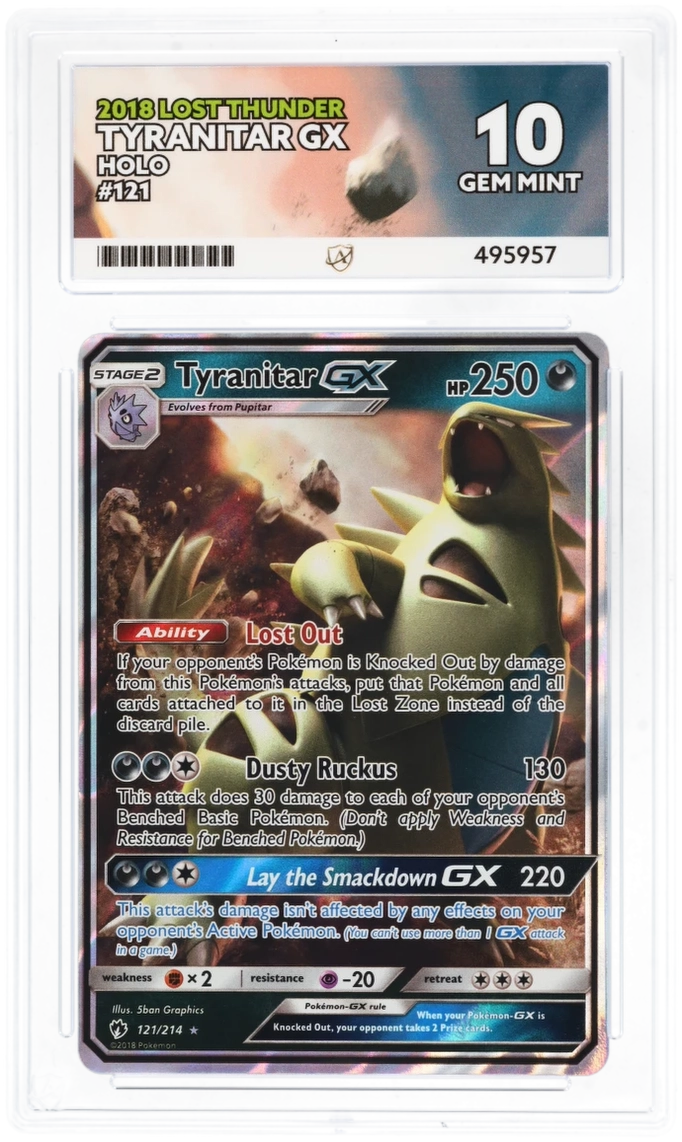 ACE 10 - Tyranitar GX - 121/214 - Lost Thunder - Pokemon