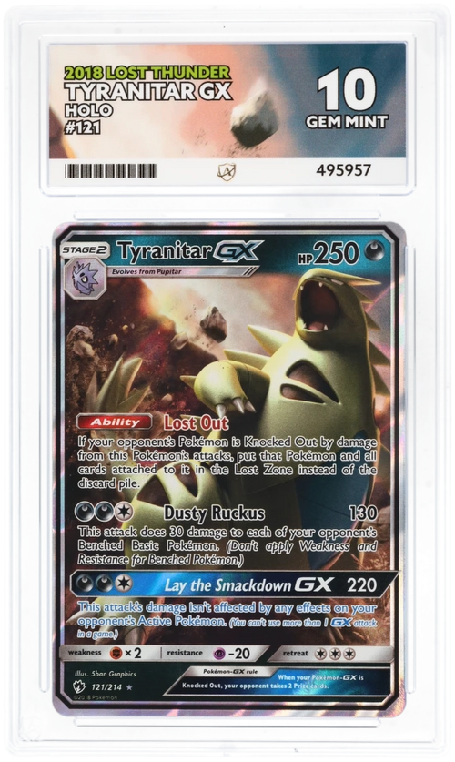 ACE 10 - Tyranitar GX - 121/214 - Lost Thunder - Pokemon
