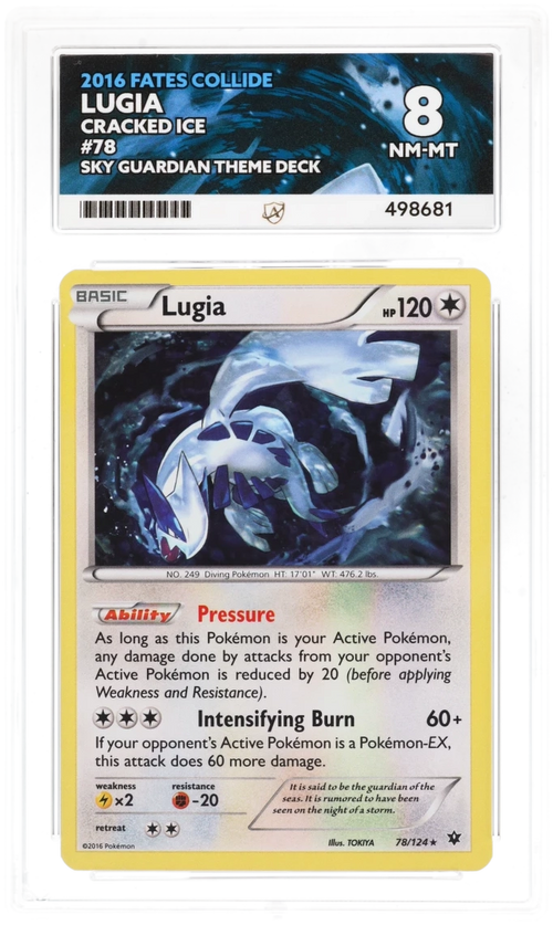 Lugia Cracked Ice 78/124 - Ace 8 - 2016 Fates Collide
