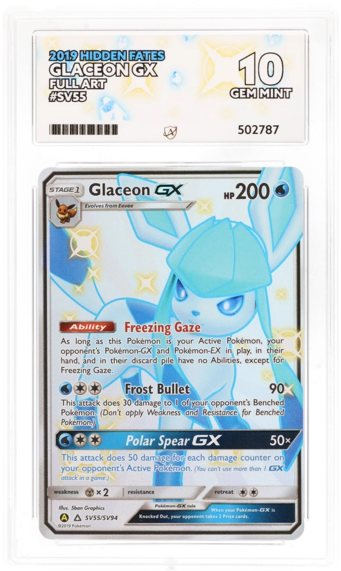 Glaceon GX SV55 - Ace 10 - Hidden Fates
