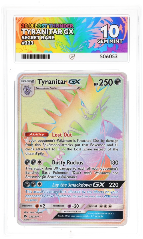 ACE 10 - Tyranitar GX - 223/214 - Lost Thunder - Pokemon