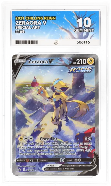 ACE 10   - Zeraora V - 166/198 - Chilling Reign - Pokemon