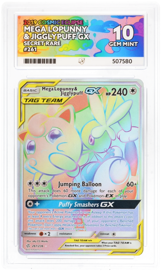 ACE 10 - Mega Lopunny & Jigglypuff GX - 261/236 - Cosmic Eclipse - Pokemon