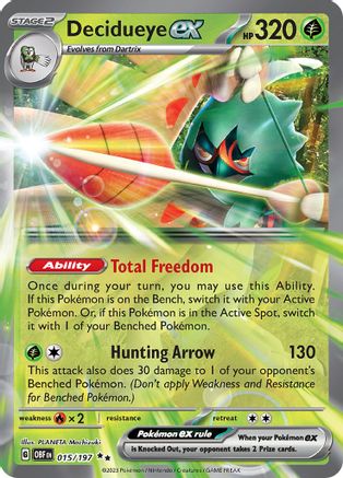 Decidueye ex 15 - SV03 Obsidian Flames Holofoil