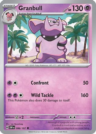 Granbull 88 - SV03 Obsidian Flames