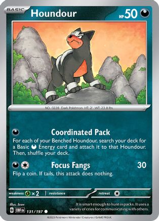 Houndour - 131/197 131 - SV03 Obsidian Flames Reverse Holofoil