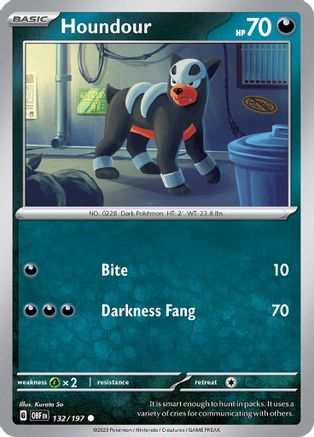 Houndour - 132/197 132 - SV03 Obsidian Flames