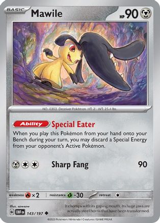 Mawile - 143/197 143 - SV03 Obsidian Flames Reverse Holofoil