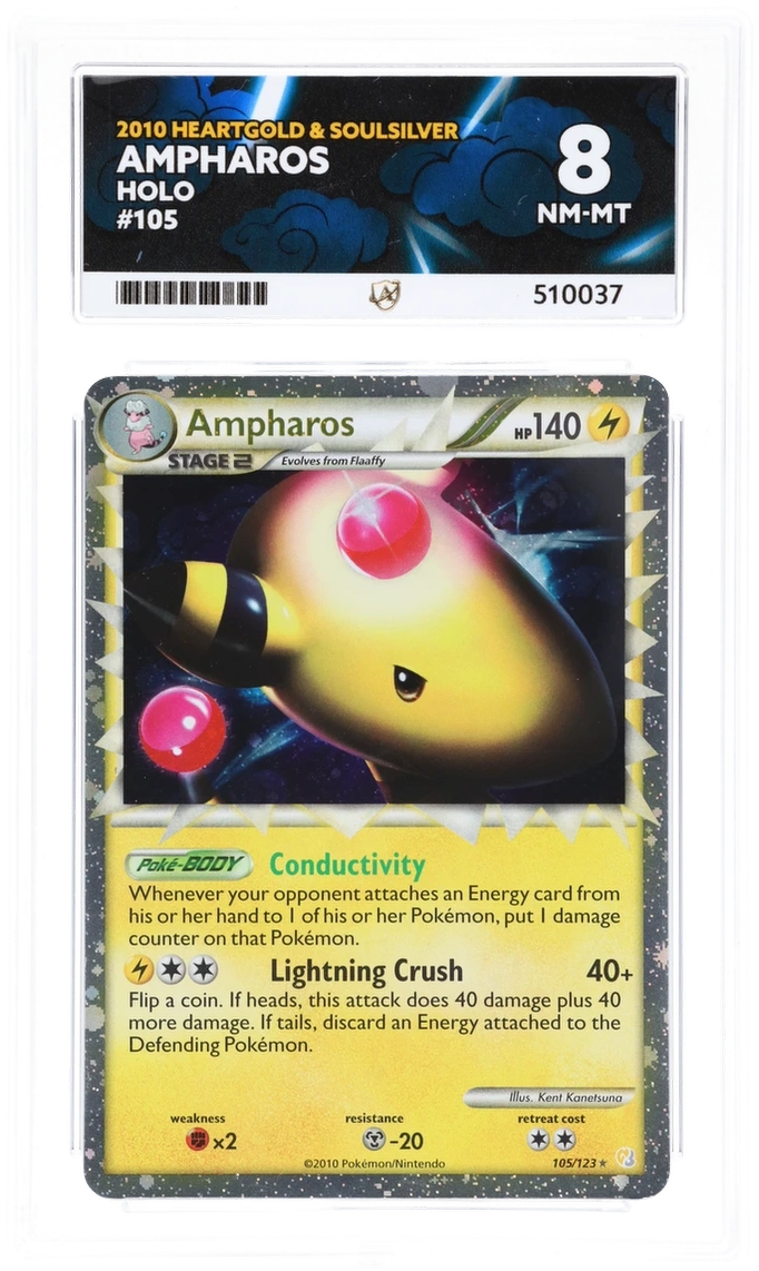 ACE 8 - Ampharos - 105/123 - HeartGold & SoulSilver - Pokemon - front