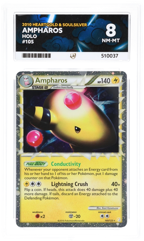 ACE 8 - Ampharos - 105/123 - HeartGold & SoulSilver - Pokemon - front