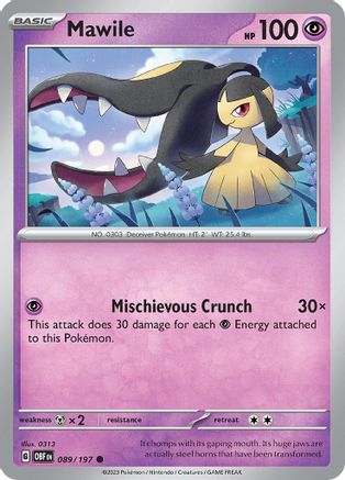Mawile - 089/197 89 - SV03 Obsidian Flames Reverse Holofoil