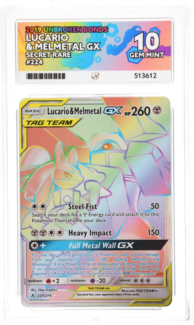 ACE 10 - Lucario & Melmetal GX - 224/214 - Unbroken Bonds - Pokemon