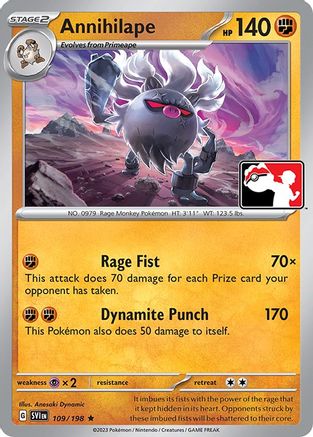 Annihilape 109 - Prize Pack Series Cards