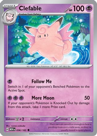 Clefable 36 - SV Scarlet & Violet 151 Reverse Holofoil