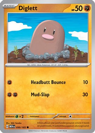 Diglett 50 - SV Scarlet & Violet 151 Reverse Holofoil
