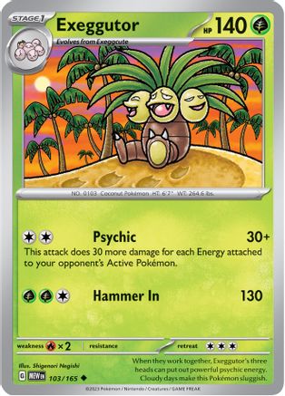 Exeggutor 103 - SV Scarlet and Violet 151 Reverse Holofoil