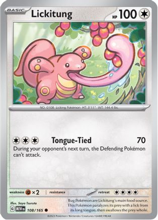 Lickitung 108 - SV Scarlet and Violet 151 Reverse Holofoil
